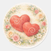 Valentijnsliefdesticker Ronde Sticker (Voorkant)