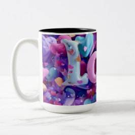 Valentijnsmug | Romantisch, Schattig & Hartverwarm Tweekleurige Koffiemok