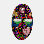 Valentijnspapegaaien Keramisch Ornament (Rechts)