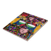 Valentijnspapegaaien Tegeltje (Zijkant)