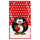 Valentijnspinguïn met Chocolade en Rozen Klein Cadeauzakje (Achterkant)