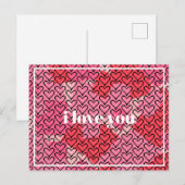 Valentijnspixels hart briefkaart (Voorkant / Achterkant)