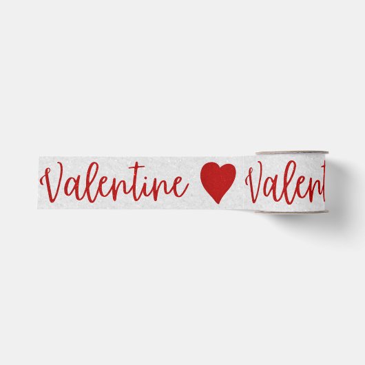 Valentijnsrode Glitterlinten Band Grosgrain Lint (Voorkant)