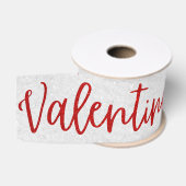 Valentijnsrode Glitterlinten Band Grosgrain Lint (Spoel)