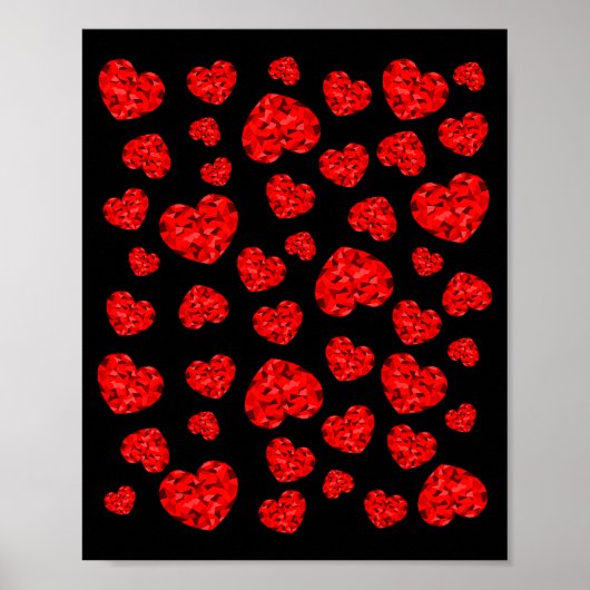 Valentijnsrode Hart Poster (Voorkant)