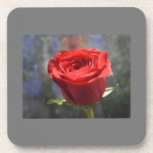 Valentijnsroos Kurk Onderzetter (Voorkant)