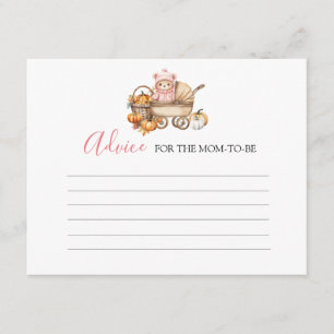 Valentijnsroze Beer Babyshower Advies Voor Moeder Informatiekaartje