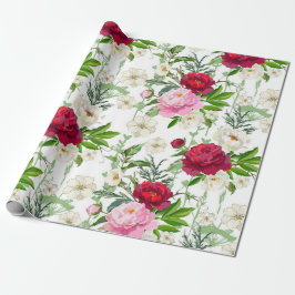Valentijnsrozen cadeaupapier
