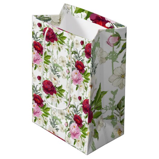 Valentijnsrozen medium cadeauzakje (Voorkant Gekanteld)