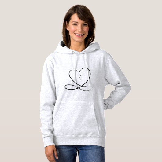 Valentijns's Ash Vrouwen basic Hooded Sweatshirt (Voorkant volledig)