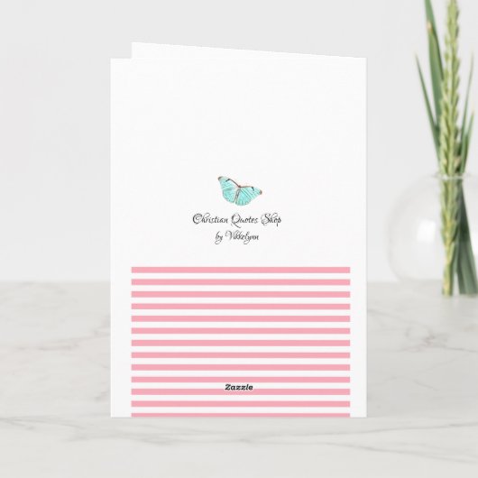 Valentijns's Babe met KJV Schrift en Boodschap Kaart (Achterkant)