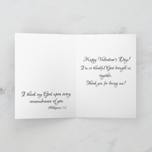 Valentijns's Babe met KJV Schrift en Boodschap Kaart (Binnen)