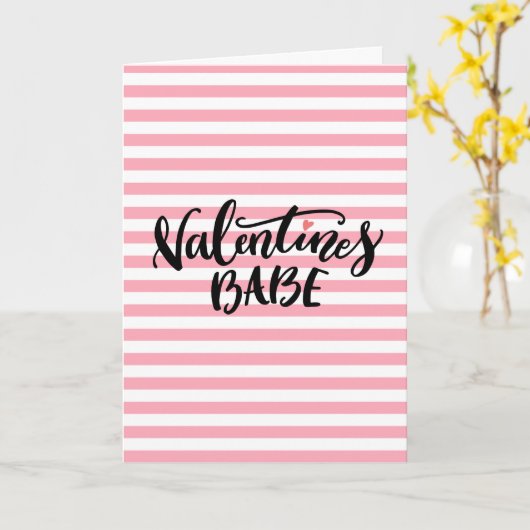 Valentijns's Babe met KJV Schrift en Boodschap Kaart (Gele Bloem)