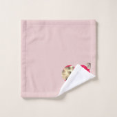 Valentijns's Bronze Pink Hearts Handdoek (Wasdoekje)