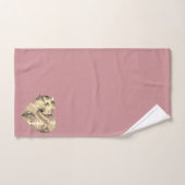 Valentijns's Bronze Pink Hearts Handdoek (Handdoek)