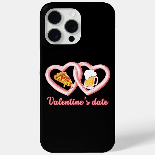 Valentijns's Datum Pizza Bier Case-Mate iPhone Case (Achterkant)