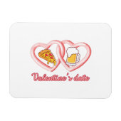 Valentijns's Datum Pizza Bier Magneet (Horizontaal)