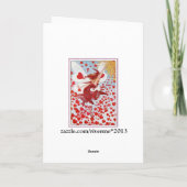 Valentijns's Fairy Sending Out Liefde & Harten Feestdagen Kaart (Achterkant)