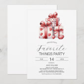 Valentijns's Favoriete Dingen Invitation, Galentin Kaart (Voorkant / Achterkant)