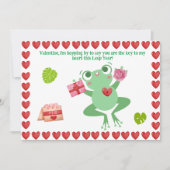 Valentijns's Frog Heart Flowers Gift Design kaart (Voorkant)