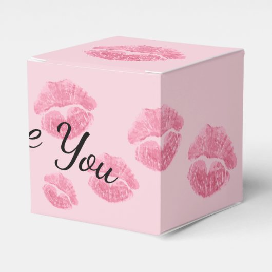 Valentijns's Gift Box Gepersonaliseerde Kisses Gif Bedankdoosjes (Voorkant Zijde)