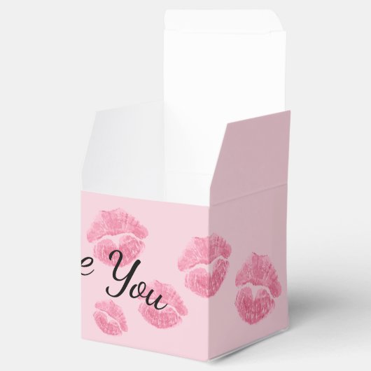 Valentijns's Gift Box Gepersonaliseerde Kisses Gif Bedankdoosjes (Geopend)