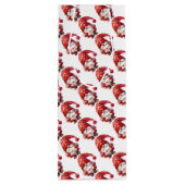 Valentijns's Gnome Holding een I Love You teken Wijn Cadeautas (Achterkant)