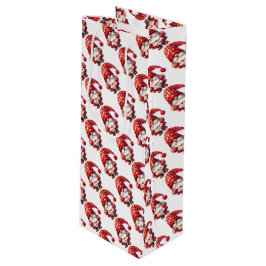 Valentijns's Gnome Holding een I Love You teken Wijn Cadeautas