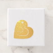Valentijns's golden hearts Folie Cadeau Labels (Met doos)