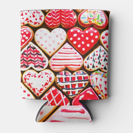 Valentijns's Heart Cookies: zelfgemaakte liefde. Blikjeskoeler (Voorkant)