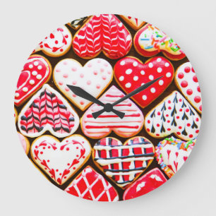 Valentijns's Heart Cookies: zelfgemaakte liefde. Grote Klok