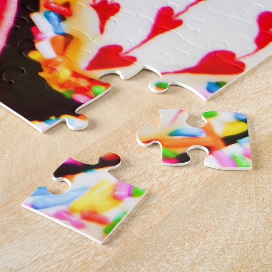 Valentijns's Heart Cookies: zelfgemaakte liefde. Legpuzzel (Zijkant)