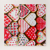 Valentijns's Heart Cookies: zelfgemaakte liefde. Legpuzzel (Horizontaal)
