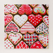 Valentijns's Heart Cookies: zelfgemaakte liefde. Legpuzzel (Verticaal)