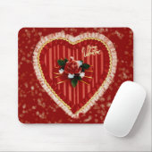 Valentijns's Heart Mousepad Muismat (Met muis)