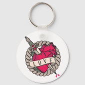 Valentijns's Heart Tatoo Design Sleutelhanger (Achterkant)