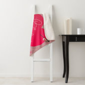 Valentijns's Hearts Dusty Pink Sherpa Deken (In situ)