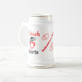 Valentijns's I Crush Hearts schattige spin | Bierpul (Voorkant links)
