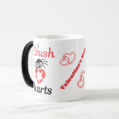 Valentijns's I Crush Hearts schattige spin | Magische Mok (Voorkant links)