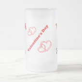 Valentijns's I Crush Hearts schattige spin | Matglas Bierpul (Center)