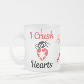 Valentijns's I Crush Hearts schattige spin | Matglas Koffiemok (Links)