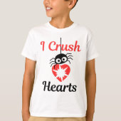 Valentijns's I Crush Hearts schattige spin | T-shirt (Voorkant)