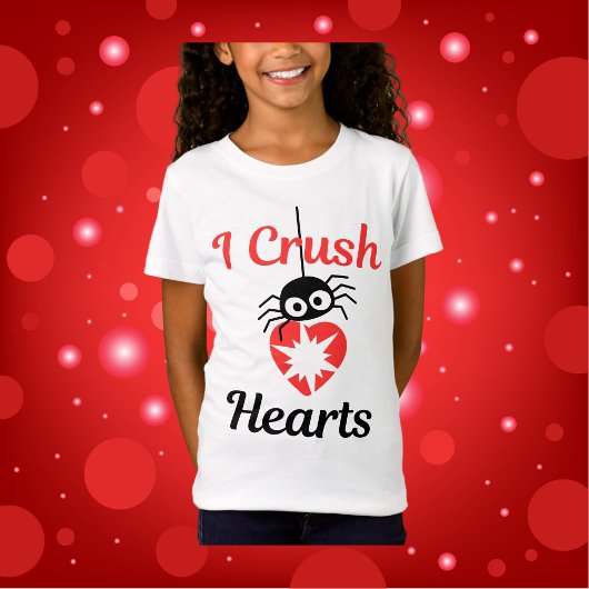 Valentijns's I Crush Hearts schattige spin | T-shirt