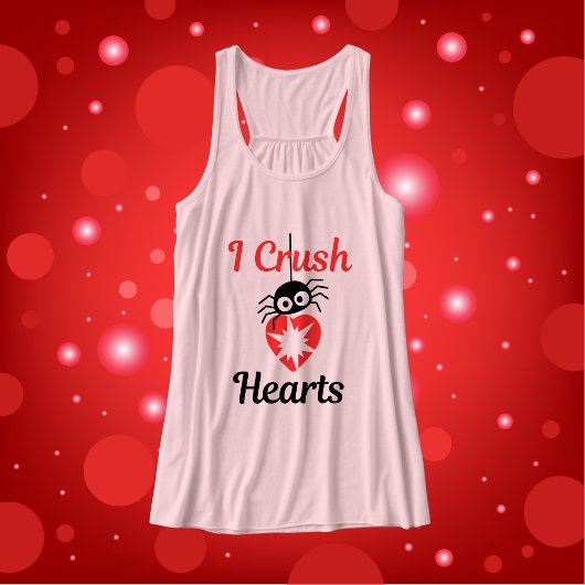 Valentijns's I Crush Hearts schattige spin | Tanktop