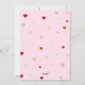 Valentijns's Kleine harten zweven Feestdagenkaart (Achterkant)
