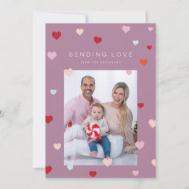 Valentijns's Kleine harten zweven Feestdagenkaart