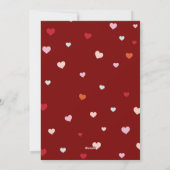 Valentijns's Kleine harten zweven Feestdagenkaart (Achterkant)