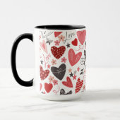 Valentijns's liefdesharten, sleutels mok (Links)