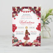 Valentijns's lieve zestien 16e verjaardagsfeestje kaart (Staand voorkant)