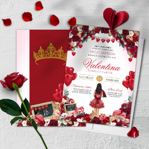 Valentijns's lieve zestien verjaardagsfeestje kaart